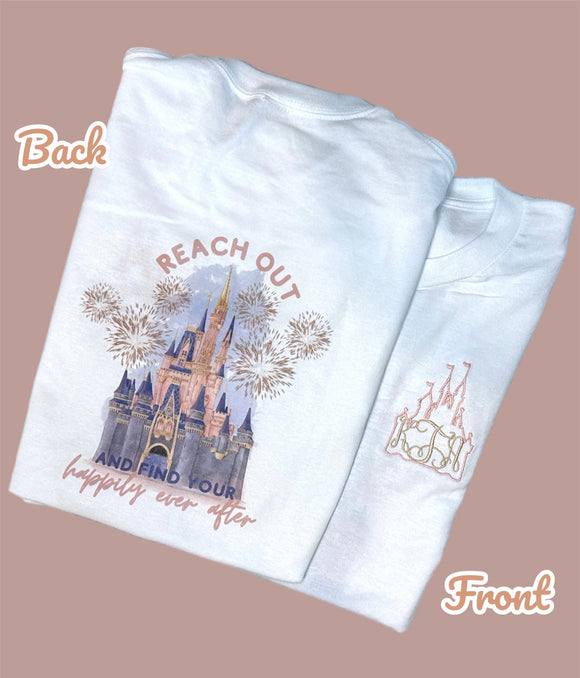 Castle Firework Shirt (embroidery + sublimation)