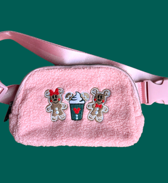 Gingerbread Sherpa/Fleece Fanny Pack