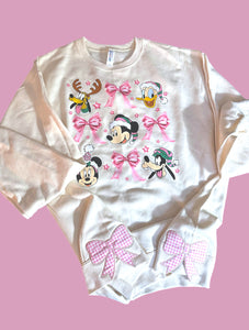 Fab Bow Crewneck (with bows on side as well)