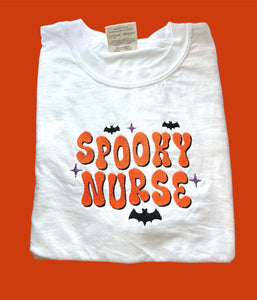 Spooky Nurse Shirt (spooky bride, spooky teacher, and free write options available)