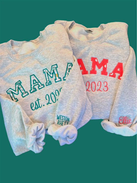 Baby onesie/sleeper Mama Crewneck (made with your babies onesie or sleeper-must provide)