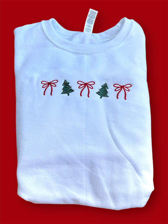 Christmas Tree Bow Crewneck