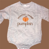 Long Sleeve Pumpkin Onesie (ready to ship)