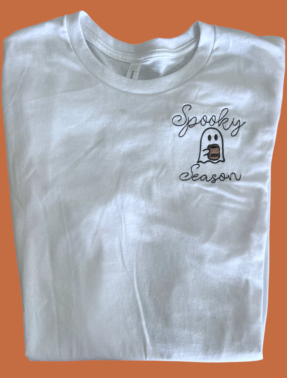 Ghost Coffee Halloween Shirt (all sizes ready to ship)