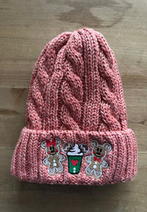 Gingerbread Mouse Beanie Hat (ready to ship)