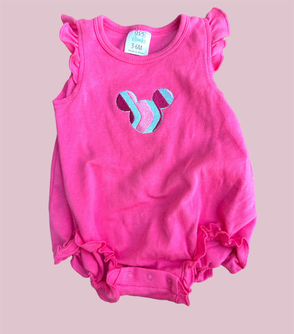 Bubblegum Ruffle Bubble Onesie