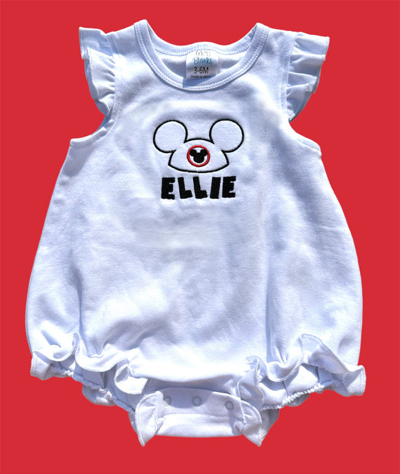 Ears Name Bubble Onesie (regular non bubble onesie also available)