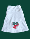 Peppermint Christmas Swirl Athletic Skirt (built in shorts w/pocket) (Copy)