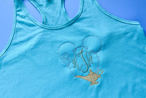 Lamp monogram tank