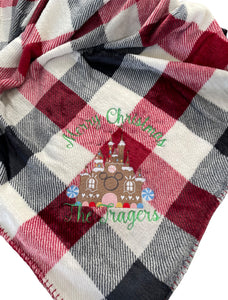 Gingerbread Castle Soft Fleece Blanket