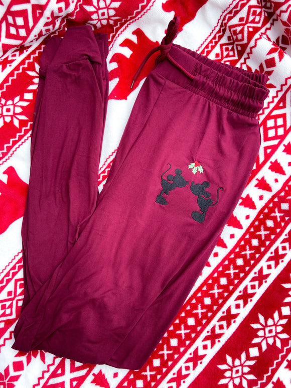 Mouse Mistletoe Joggers