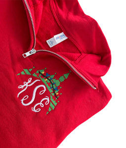 Christmas Castle Monogram Quarter Zip