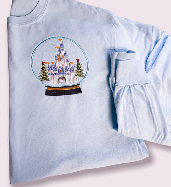 Castle Snow-globe Long Sleeve Shirt (T-shirt option available)