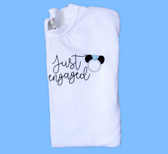 Just Engaged Ring Shirt (option for just married)