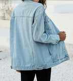 Happily Ever After Oversized Bridal Jean Jacket