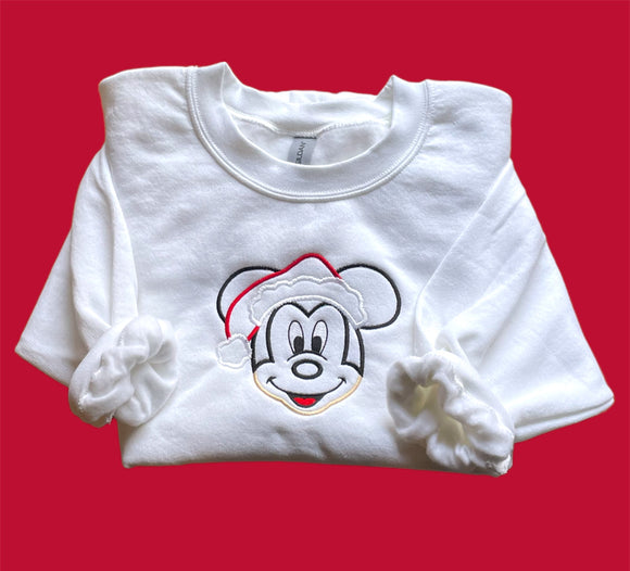 Mouse Christmas Hat Crewneck