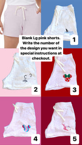 Blank shorts pink Lg (1 available)