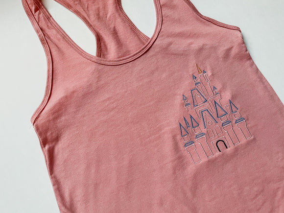 Rose gold castle tank