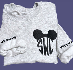 Mouse Monogram Crewneck