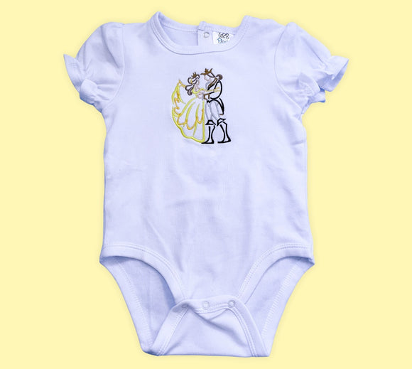 Dancing Mural Ruffle Onesie