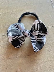 Plaid baby bow (1 available ready to ship)