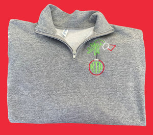 Ornament Monogram Quarter Zip