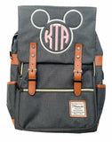 Mouse Monogram Phone Charging Backpack