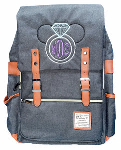 Ring Monogram Phone Charging Backpack